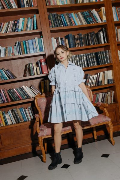 Jovial Blue Dress (Tanpa Renda)