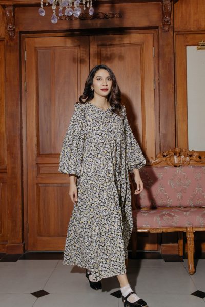 Paloma Flower Black Dress