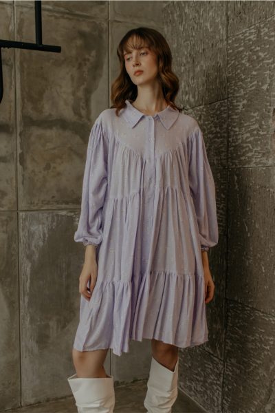 Lenon Flower Lilac Dress