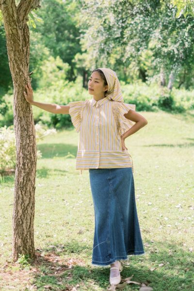 Micha Stripe Yellow Top