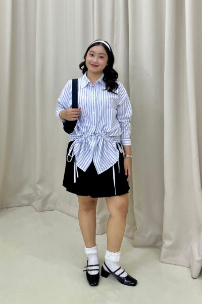 Karo Blue Stripes Top