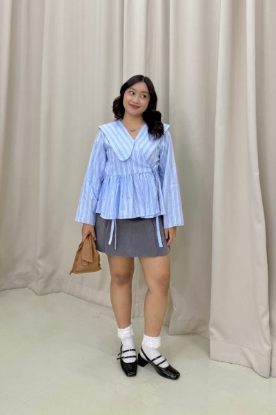 Poise Stripe Blue Top
