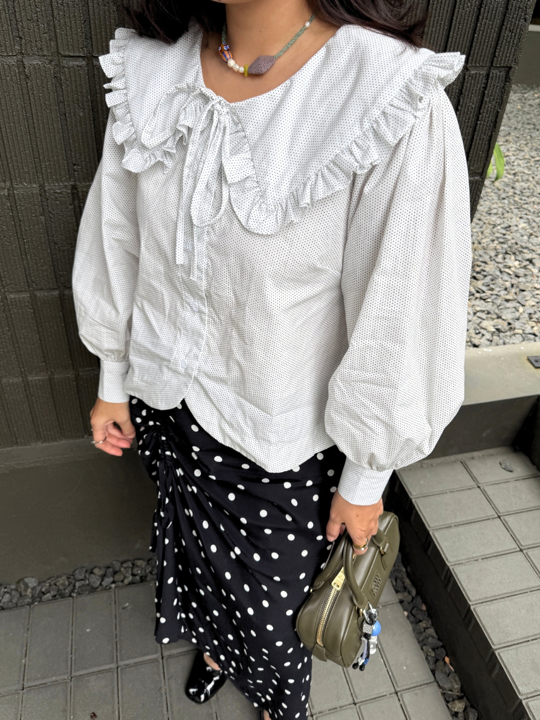 Celo White Polka Top - Image 3