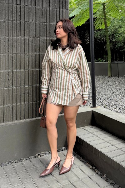 Tempo 2-Way Stripe Wrap Top